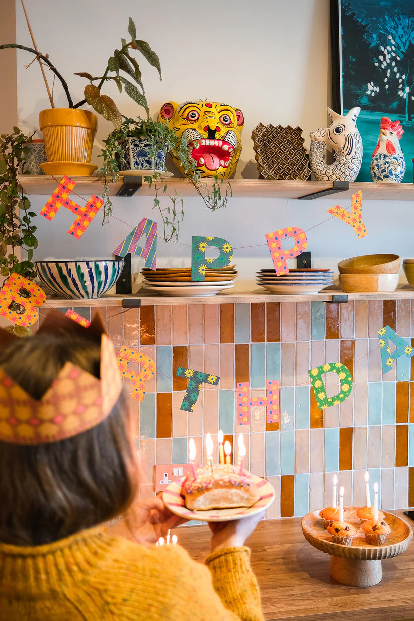 Happy Birthday Bright Sewn East End Press Garland