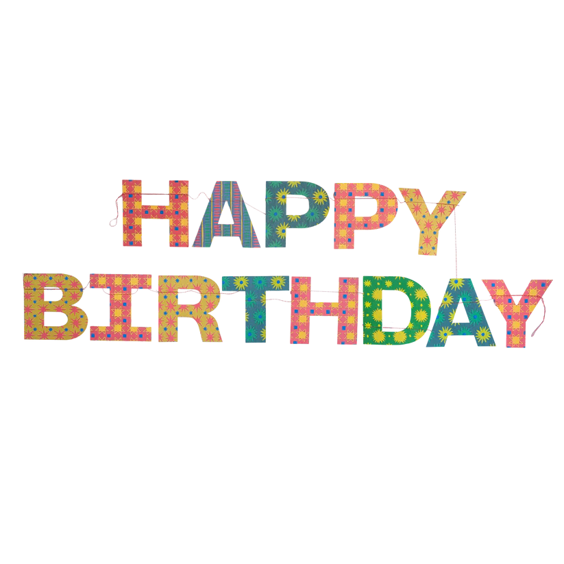 Happy Birthday Bright Sewn East End Press Garland