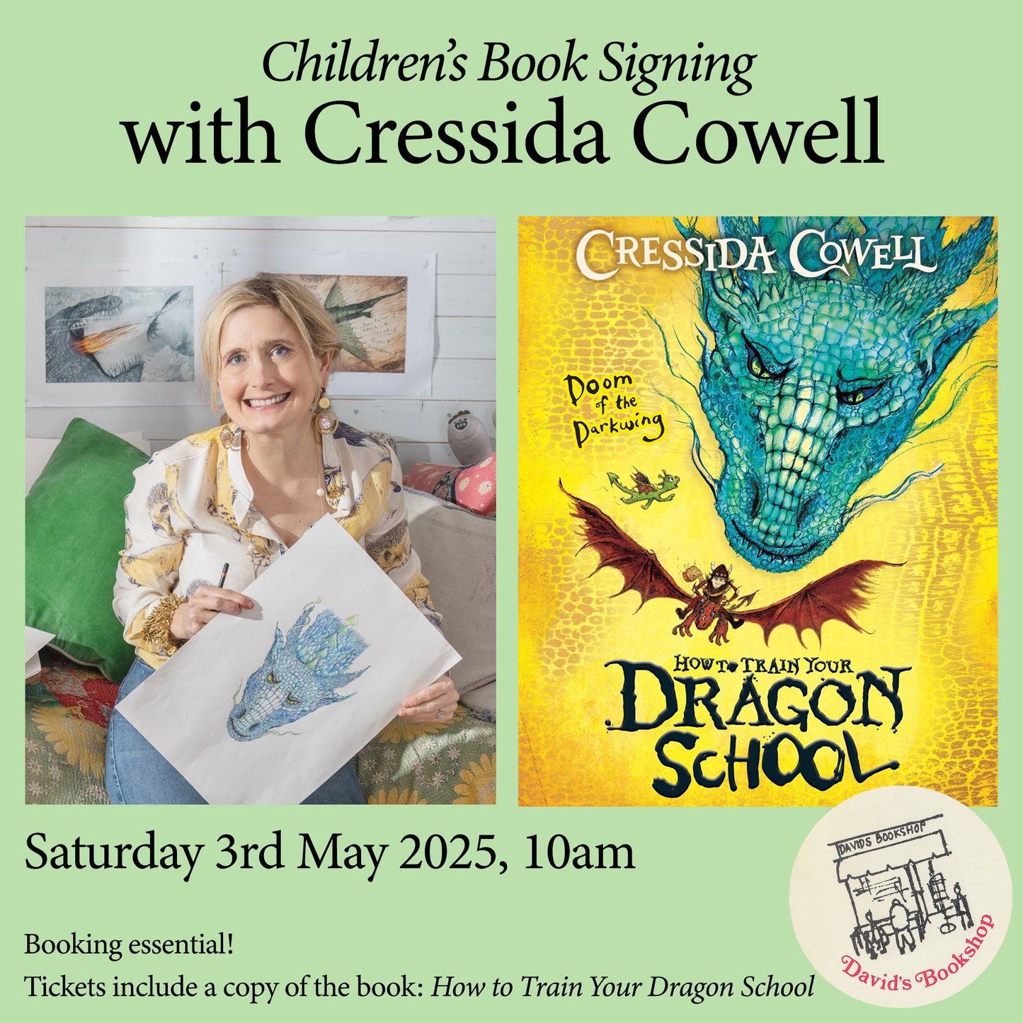 Event ticket + book: Cressida Cowell book signing