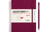 Leuchtturm1917 A5 Hardcover Weekly Planner and Notebook 2025 Port Red