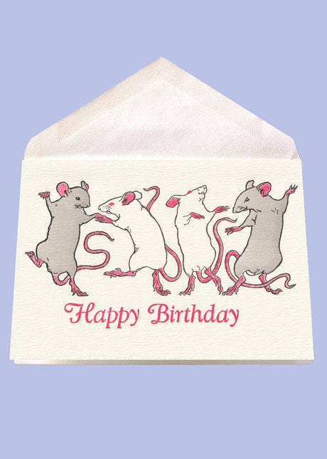 Cat's away, mice play card