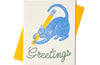 Greetings Pencil Cat - Risograph Card