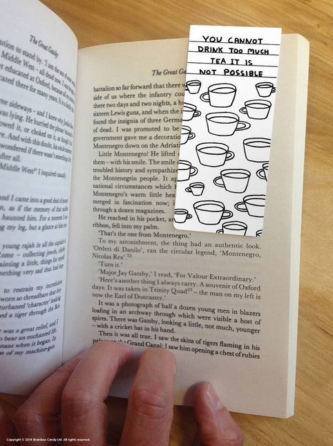 David Shrigley Magnetic Bookmark - Too Much Tea