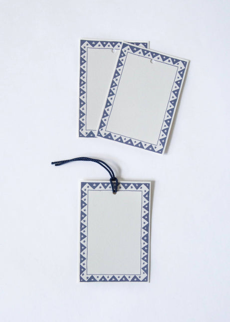 Gift Tags - Set of 8 Blue Star Border