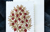 Hand Block Printed Greeting Card - GC Mogra Scarlet