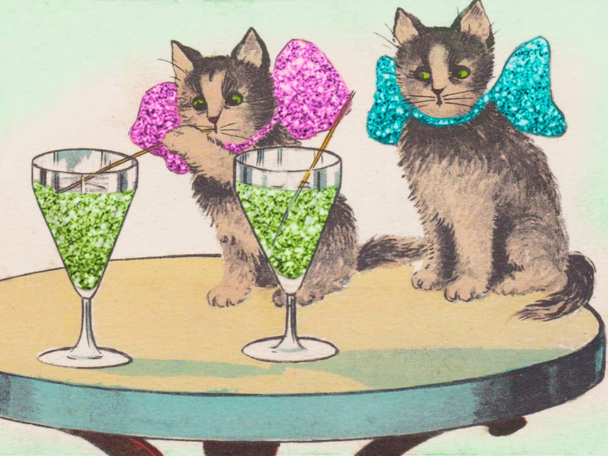 Little Vintage Card with Glitter