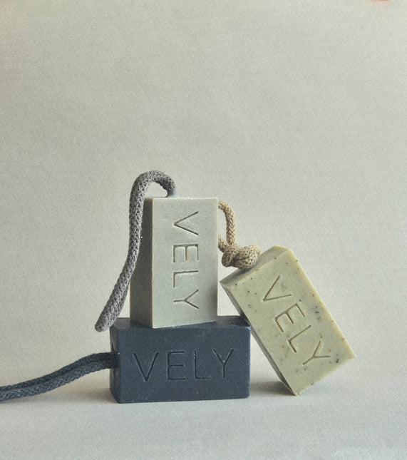 Natural Handmade Soap On A Rope “Black Rose"