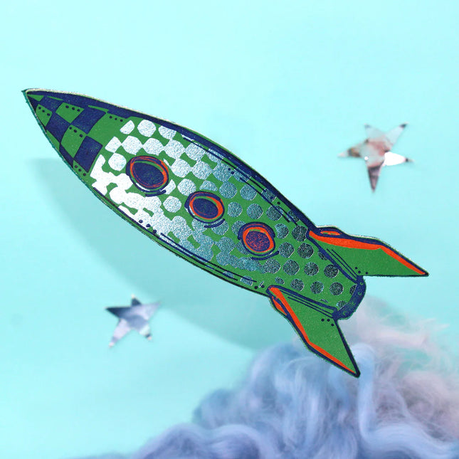 Rocket Bookmark Green/Turquoise