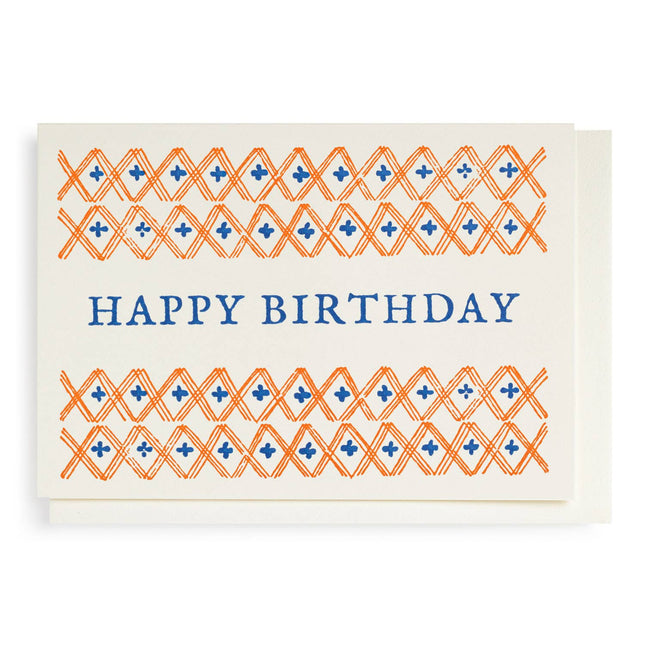 Happy Birthday Pattern | Letterpress Cards | Small Cards
