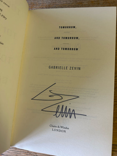 (SIGNED) Tomorrow, Tomorrow and Tomorrow by Gabrielle Zevin