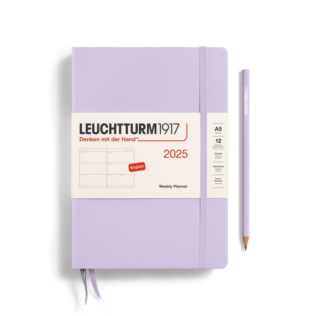 Leuchtturm1917 A5 Hardcover Weekly Planner 2025 Lilac