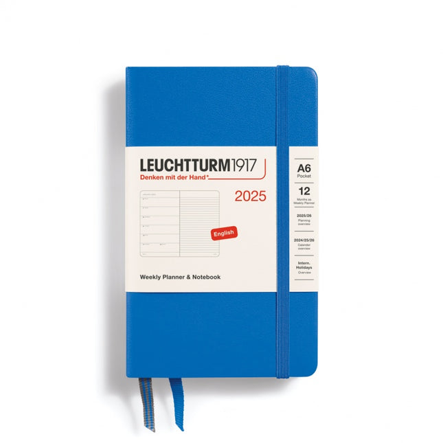 Leuchtturm1917 A6 Pocket Hardcover Weekly Planner & Notebook 2025 Sky