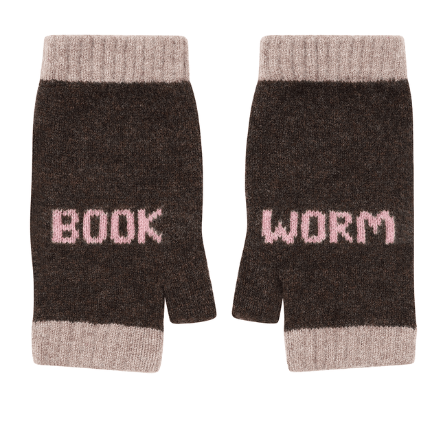 Book Worm Mittens in Cocoa & Calamine