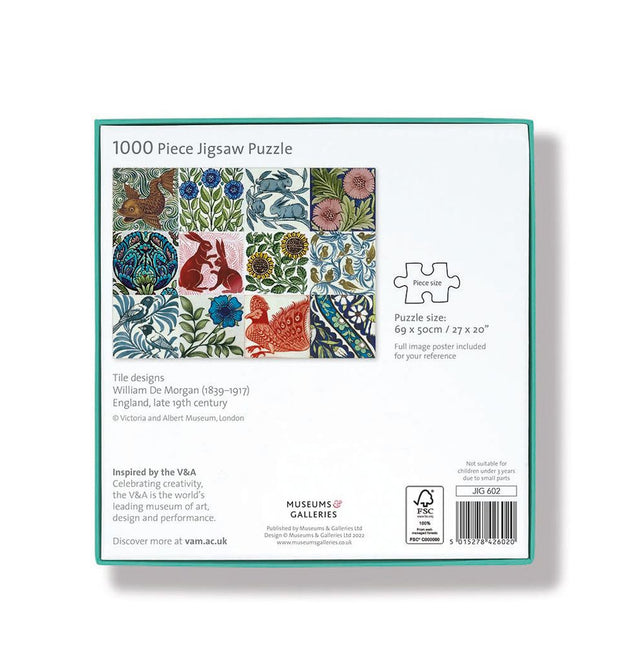 De Morgan Tiles V&A 1000 Piece Jigsaw Puzzle