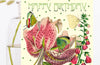 Hand Glittered Botanical Birthday Card