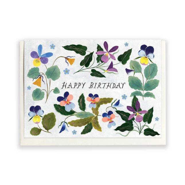 Happy Birthday Violets card