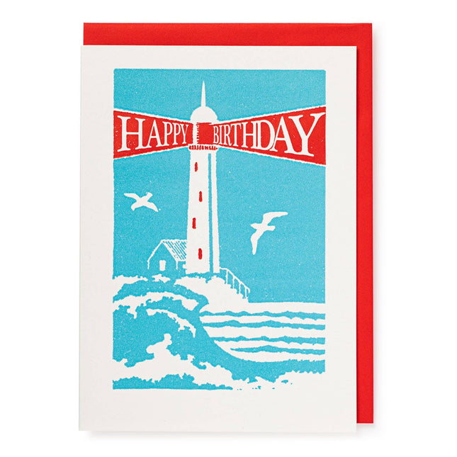 Lighthouse Happy Birthday | Letterpress Cards | Large Cards