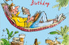 Happy Birthday Quentin Blake Card Hanging Around