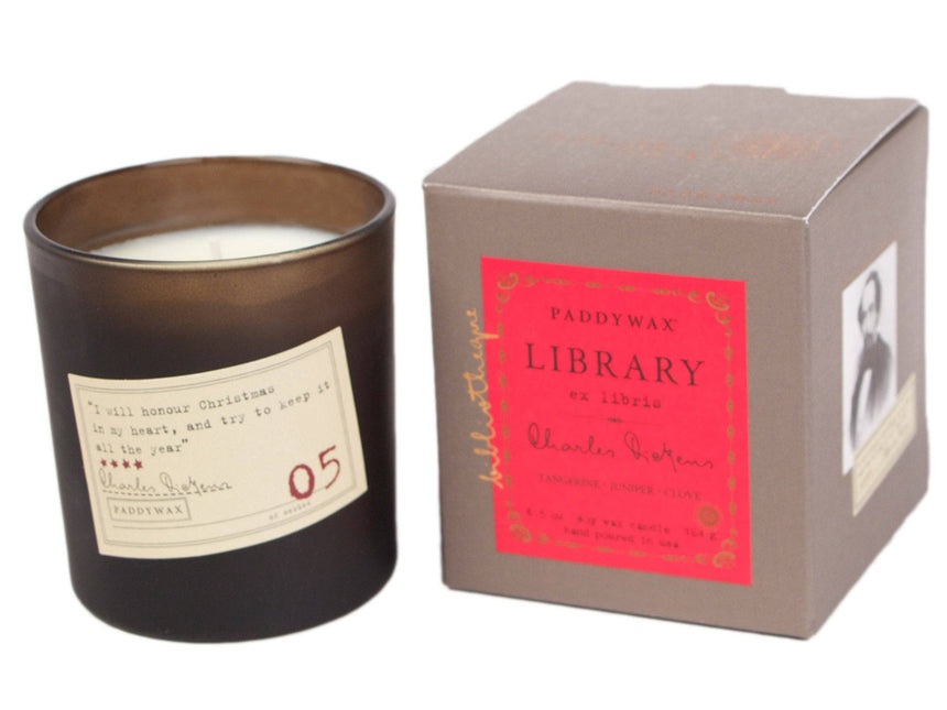 Paddywax Library Candle - Charles Dickens - Tangerine&Clove