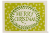 Cambridge Imprint - Pack of Ten Cards Merry Christmas Sap and Green