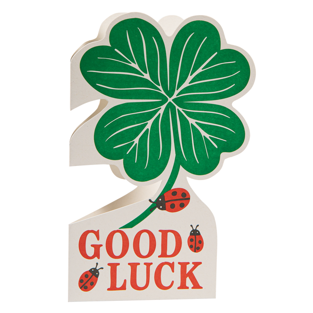 Good Luck Clover | Letterpress Cards | Cut-out Cards