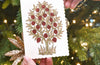 Hand Block Printed Greeting Card - GC Mogra Scarlet