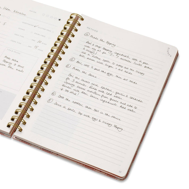 Lobster Gingham B5 Spiral Recipe Journal