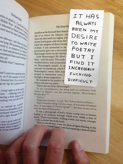 David Shrigley Magnetic Bookmark - Write Poetry