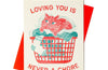Never a Chore Cat - Risograph Greeting Card