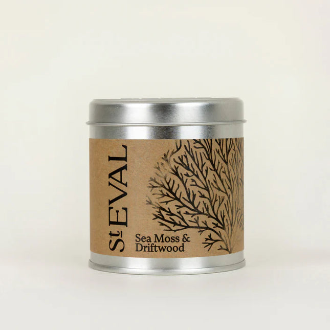 St Eval Sea Moss & Driftwood Scented Tin Candle