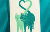 Love Cats - Risograph Card