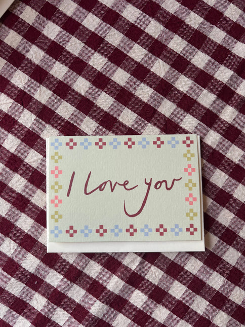 Folk I Love You mini card