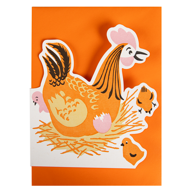 Mother Hen | Letterpress Cards | Cut-out Cards