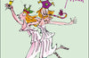 Happy Birthday Quentin Blake Card Party Girls