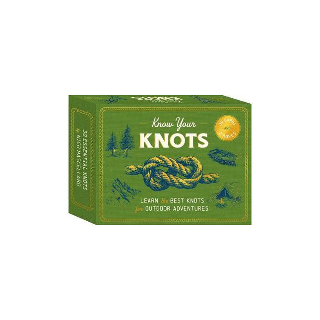 Know Your Knots: Learn the best knots for outdoor adventures - 30 cards and 2 ropes
