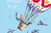 Happy Birthday Quentin Blake Card Balloon Ride