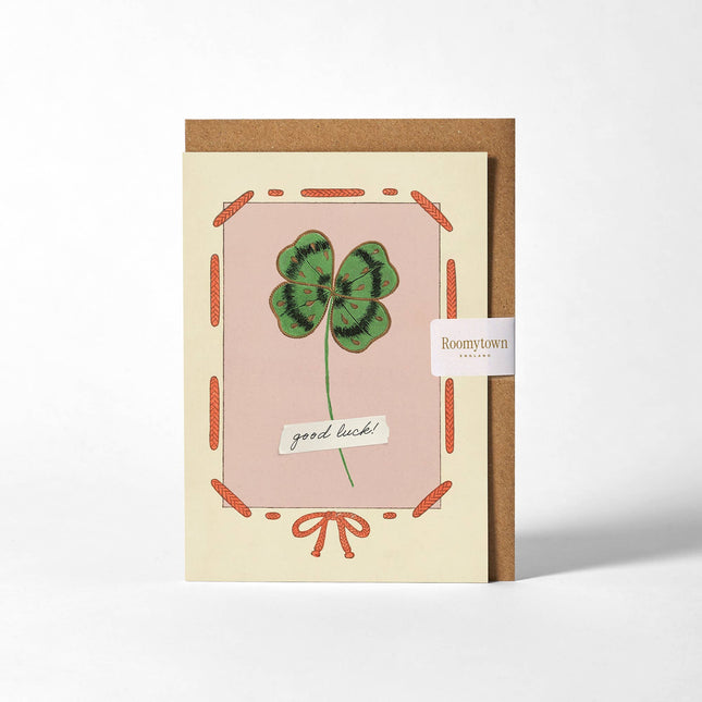 Greetings Card - Good Luck Clover