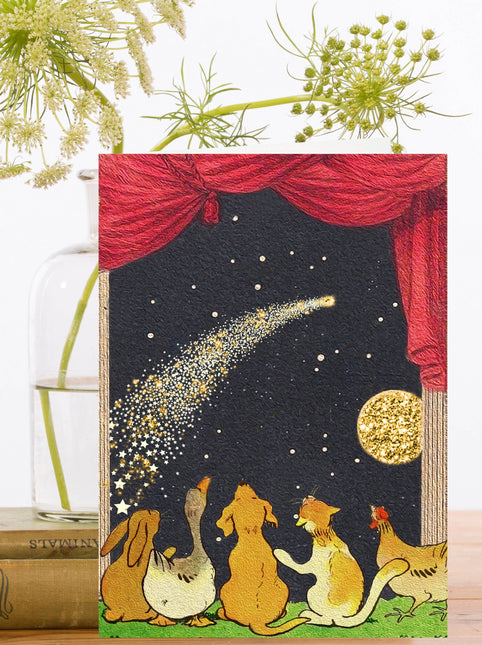Hand Glittered Greeting Card