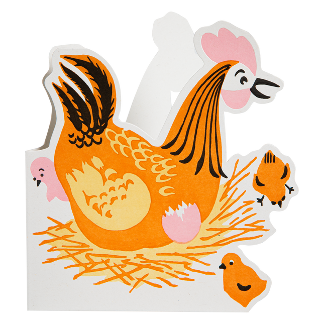 Mother Hen | Letterpress Cards | Cut-out Cards