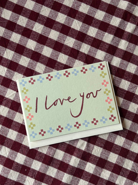 Folk I Love You mini card