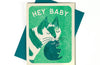 Hey Baby - Risograph Card