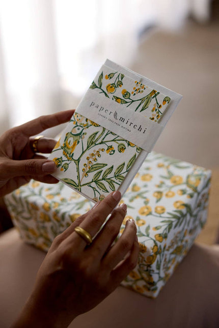 Hand Block Printed Greeting Card - GC Song Birds Sunshine