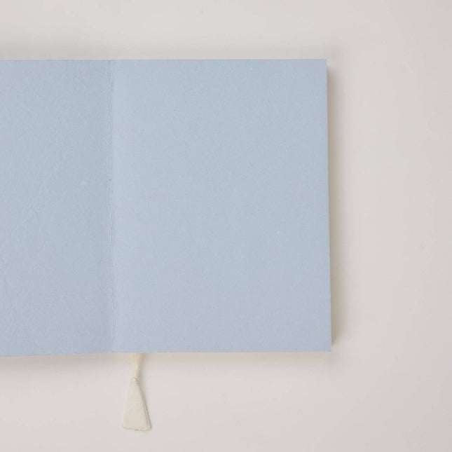 Block Printed Ruled Notebook (A5) - Song Birds Blue Stone