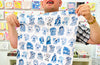 Blue Dogs, 100% Organic Cotton Tea Towel
