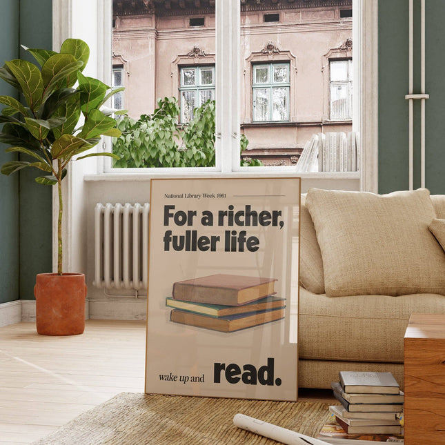 Vintage National Library Week Print A3