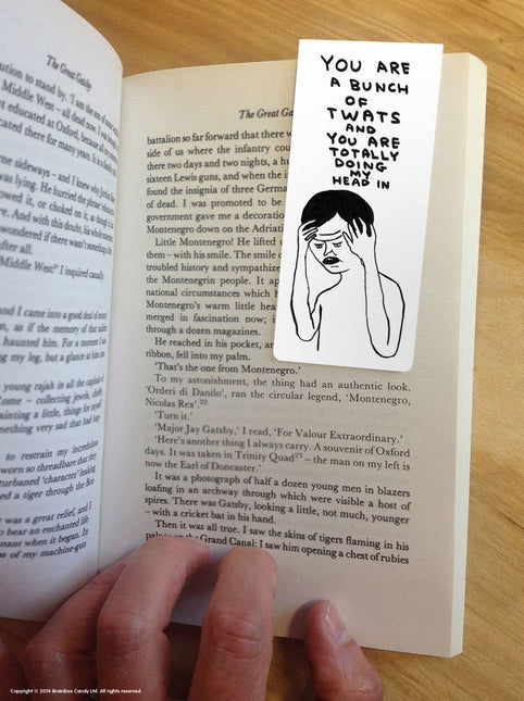 Shrigley Magnetic Bookmark - Bunch Of Twats