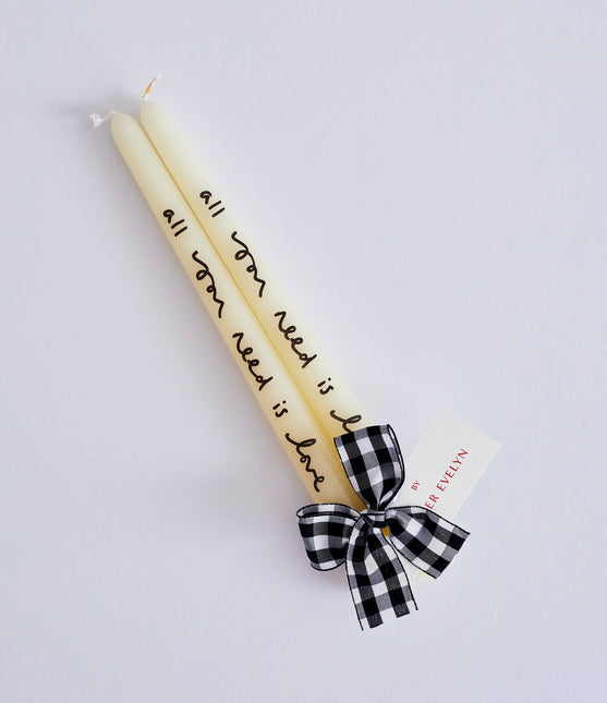 Pair of Candles - all you need is love
