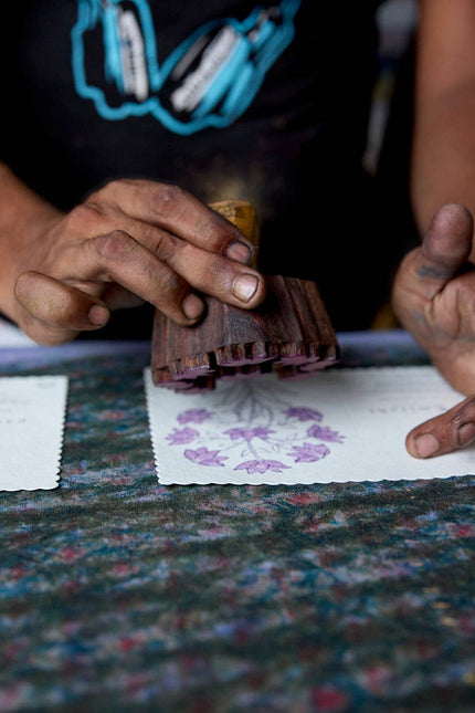 Hand Block Printed Greeting Card - GC Anaar Lavender