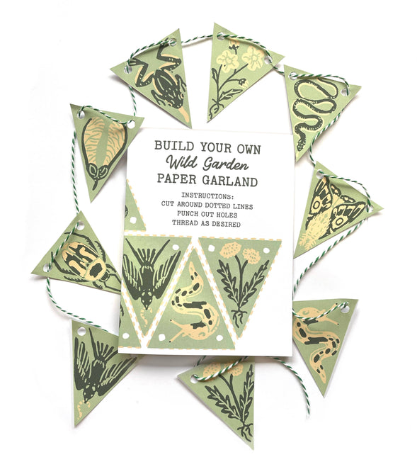 Build Your Own Paper Garland Wild Garden Card