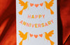 Anniversary Birds - Risograph Card